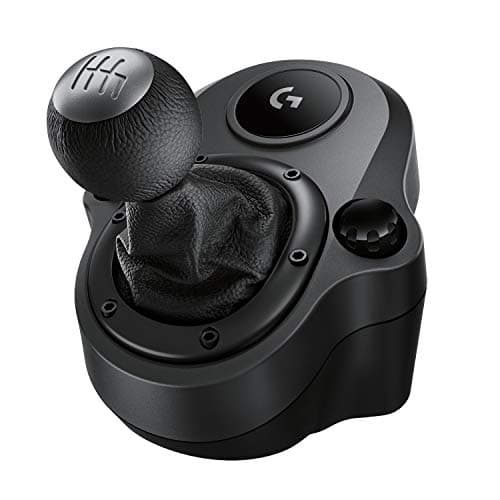 Image of Logitech G Driving Force Racing Wheels Shifter for G29, G920 & G923, 6 Speed, Push Down Reverse Gear, Steel and Leather Construction - Black