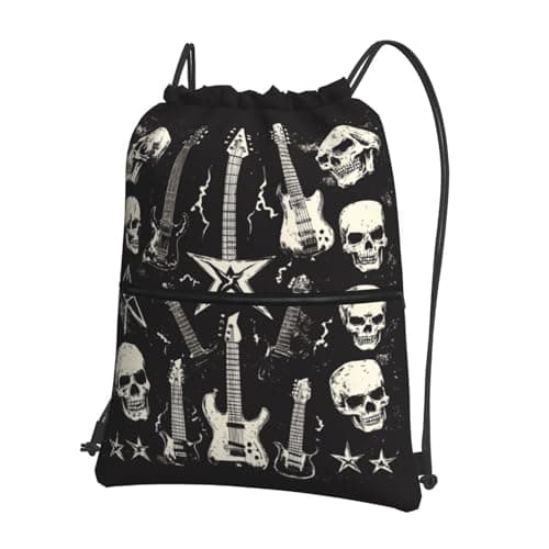 Image of SMAZDFXX Rock Music Themed Gym Drawstring Bags Backpack For Women Men