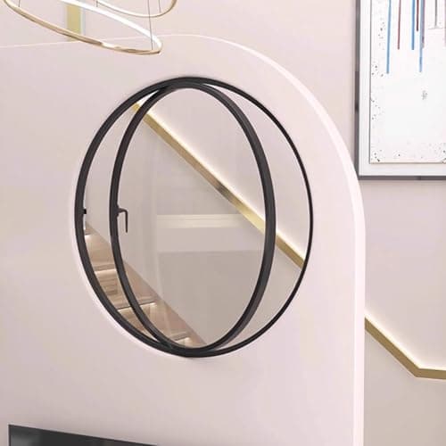 Image of Round Opening Portlight Porthole Window with Tempered Glass, Flush Mount for Bathroom, Shop, Cabin, Shed