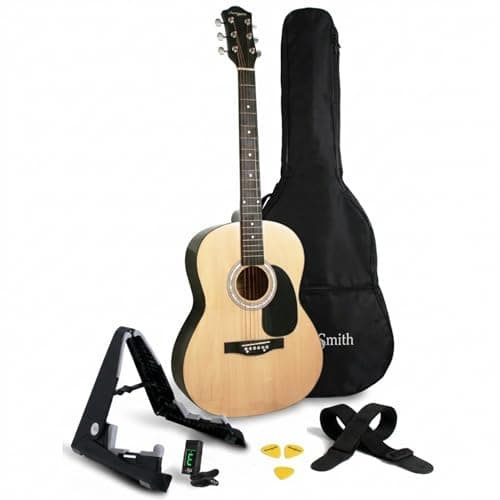 Image of Martin Smith Full-Size Acoustic Guitar Kit with Stand, Tuner, Bag, Strap, Picks & Lessons