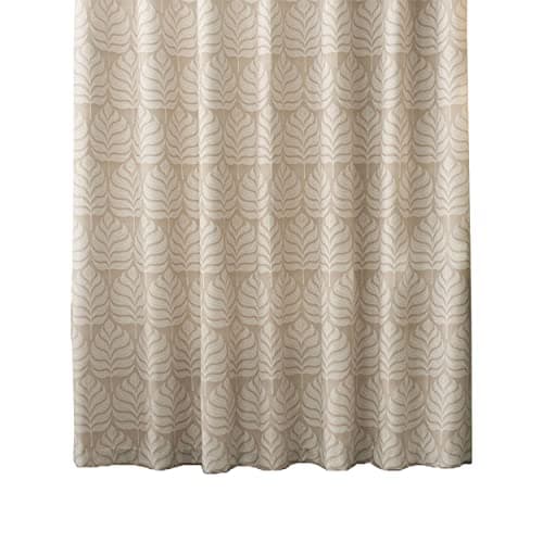 Image of Paoletti Contemporary Horto Ringtop Eyelet Curtains, Natural, 229 x 137cm