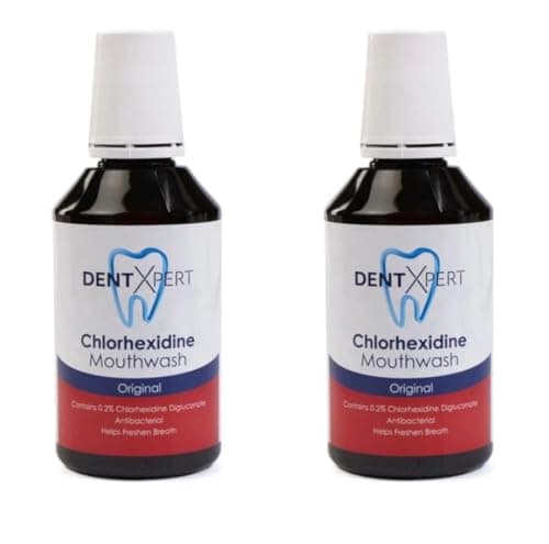 Image of Chlorhexidine Antiseptic Mouthwash Original Flavour 300 Millilitre - 2 Pack