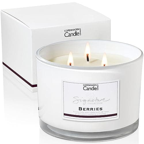 Image of Luxury Scented Candles Gifts for Women | Natural Wax Blend | 35 Hours Burn time | Hotel Collection | The Copenhagen Company - Berries (12oz)