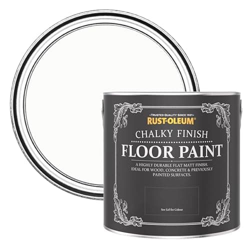 Image of Rust-Oleum White Scratch-Proof Floor Paint in Matt Finish - Chalk White 2.5L