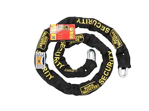 Image of BURG-WÄCHTER Square Link Security Chain, High Quality Sheath, Length: 100 cm, Link Diameter: 10 mm, GKM 10/100
