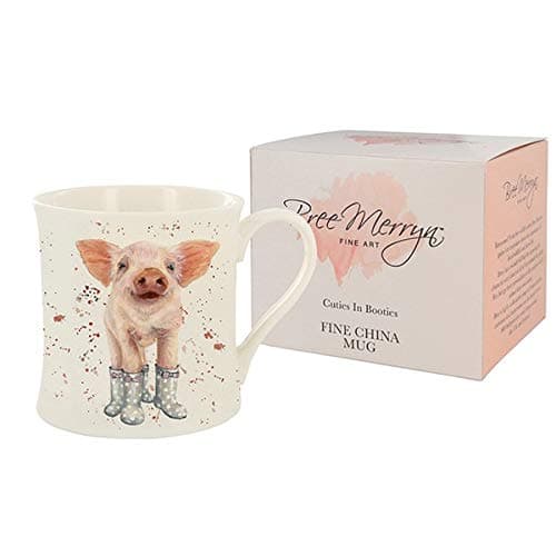 Image of Bree Merryn Fine China Penelope Pig Animal Mug Boxed Collection 8.5x8cm