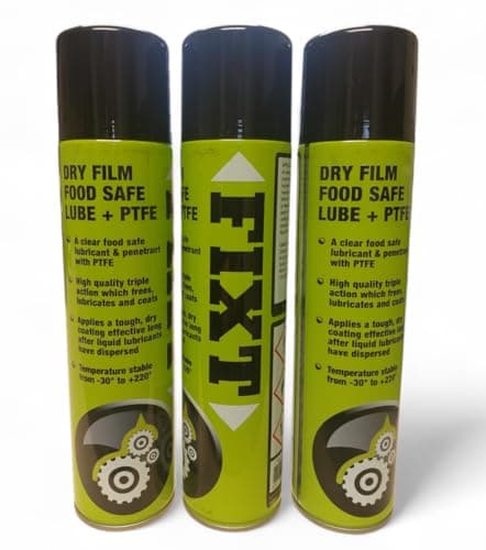 Image of FOOD SAFE LUBRICATING SPRAY 400ml X 3 CANS, A DRY FILM FOOD SAFE LUBRICANT AND PENETRANT WITH ADDED PTFE