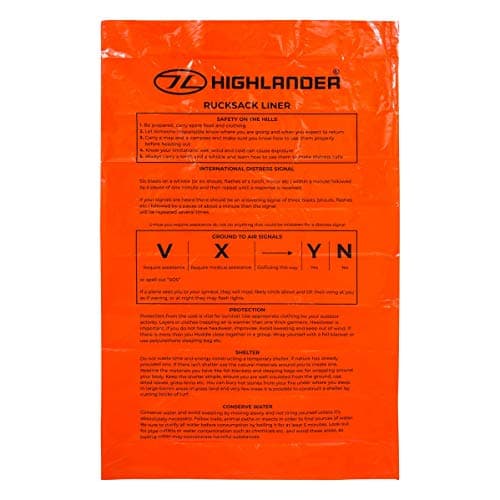 Image of Highlander Waterproof Rucksack Liner - Orange