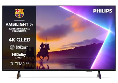 Image of Philips Ambilight 43PUS8510 4K QLED Smart TV - 43" Screen with Titan OS Platform, Pixel Precise Ultra HD and Dolby Atmos Sound - Works with Alexa and Google Voice Assistant
