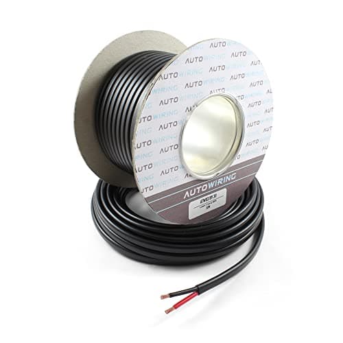 Image of Automotive FLAT Twin 2 Core Cable 12v 24v Thin Wall Wire (42 AMP Rated 4.5mm² 11 AWG) 5/10/30/100 Metre (5 Metre Coil)