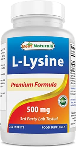 Image of Best Naturals L-Lysine 500 mg 250 Tablets