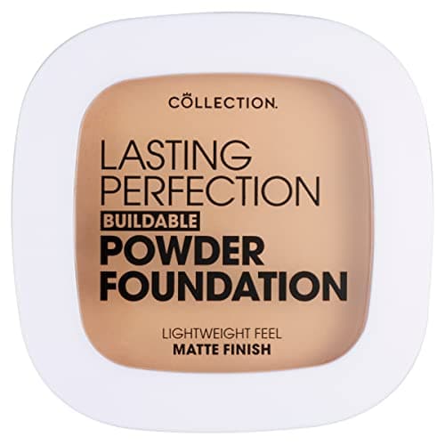 Image of Collection Cosmetics, Lasting Perfection Buildable Powder Foundation, Medium Coverage, Lightweight Feel, Matte Finish, Cashew, 7.5g