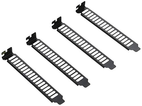 Image of SilverStone Technology Aeroslots-BP Maximum Vented PCIe Slot Cover 4-Pack In Powdered Black