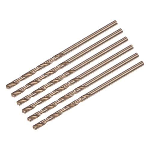 Image of sourcing map 6pcs Jobber Drill Bits 2mm (0.079") Black Nitride & Gold Titanium Coated M2 High Speed Steel (HSS) Twist Drill Bits for Stainless Steel Aluminum Alloy Metal