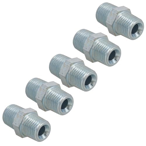 Image of AB Tools Air Line Hose Compressor Fittings/Connector 1/4" BSP Male to Male 5 Pack