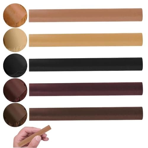 Image of 5 Pack Wood Repair Wax Sticks, Light to Dark Brown Wood Filler Crayons for Scratch Repair, Multi-Color Wood Touch Up Sticks for Laminate Floors, Oak Furniture, Wooden Doors & Guitars