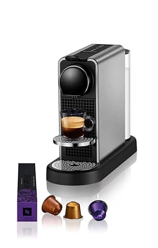 Image of Nespresso, Coffee Maker, Citiz Platinum, Original System, Titan Color (Includes Gift Coffee)