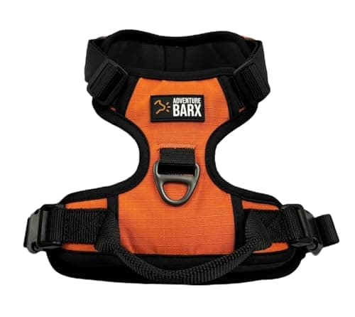 Image of Adventure BARX Padded Dog Harness with Handle and Front Leash Attachment (Medium) | Extra Durable, Lightweight Rip-Stop Nylon | Reflective Trim | All Breeds.