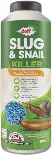 Image of Doff Slug & Snail Killer Pellets 800g - Use in Gardens & Greenhouses - Powerful Slug Repellent for Organic Gardening with Maximum Protection | Fast Acting Pellets for Slugs and Snails