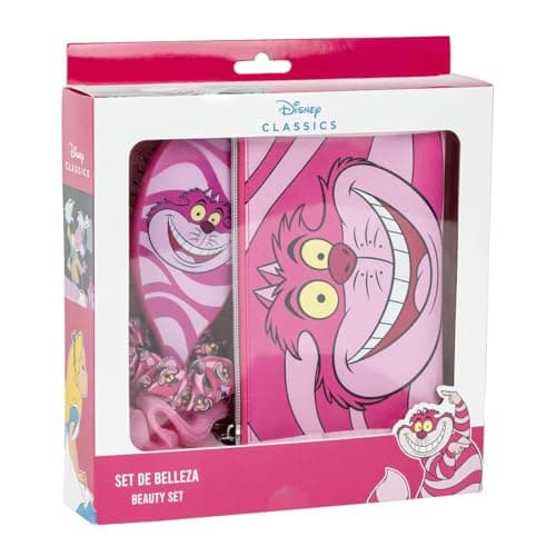 Image of Disney Alice in Wonderland Beauty Gift Set for Girls – Toiletry Bag, Gentle Hair Brush & 2 Hair Scrunchies – Stylish & Practical Gift for Kids, for Christmas, Birthdays or Everyday Use