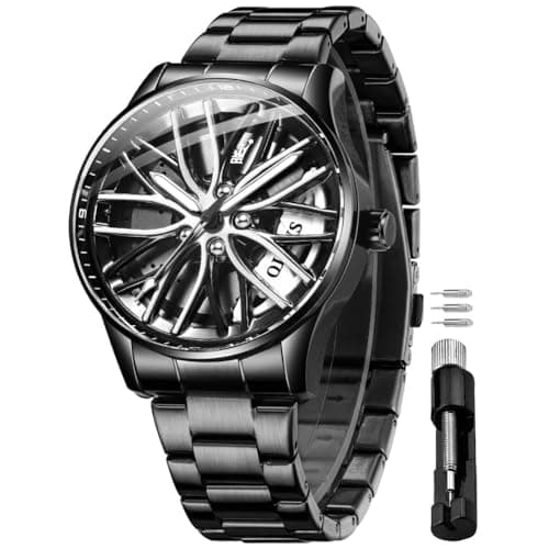 Image of OLEVS Men's Watch Stainless Steel Diamond Formal Luxury Watch Luminous Waterproof Analogue Quartz Watch Men Gift, 9937:White, Bracelet