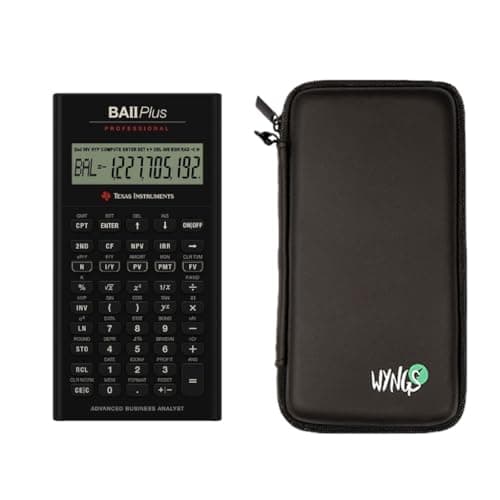 Image of Calcuso Basic Set Black with Calculator TI BA II Plus Professional