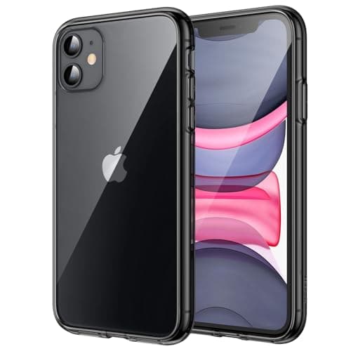 Image of JETech Case for iPhone 11 (2019), 6.1-Inch, Shockproof Transparent Bumper Cover, Anti-Scratch Clear Back (Black)