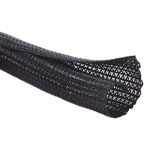 Image of Alex Tech 10ft - 1/2 inch Cord Protector Wire Loom Tubing Cable Sleeve Split Sleeving for USB Power Cord Audio Video Cable – Protect Cat from Chewing Cords - Black