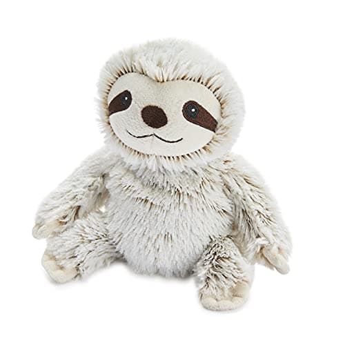 Image of Warmies Junior Marshmallow Sloth Medium Microwaveable Plush Lavender Scented Heatable Soft Toy for Comfort & Relaxation Suitable for All Ages