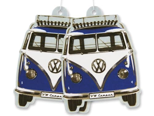 Image of BRISA VW Collection - Volkswagen Air Freshener, Room Freshener, Deodorizer for Cars T1 Bus Campervan Motif (Ocean/Blue/Set of 2)