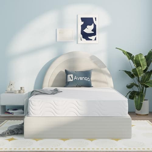 Image of Avenco 3FT Single Mattress 8 Inch Pocket Sprung Mattress Medium Soft Motion Isolation Spring Mattress with CertiPUR-US Foam & Oeko-Tex Fabric 90x190x20cm