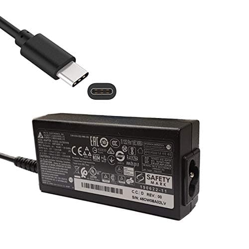 Image of Delta 45W USB-C TYPE C Charger For Asus ADP-45EW, Asus ADP-45EW A 0A001-00238300 ADP-45XE B Laptop Battery Power Supply Charger PSU Adaptor USB C Type Pin + UK Power Cord