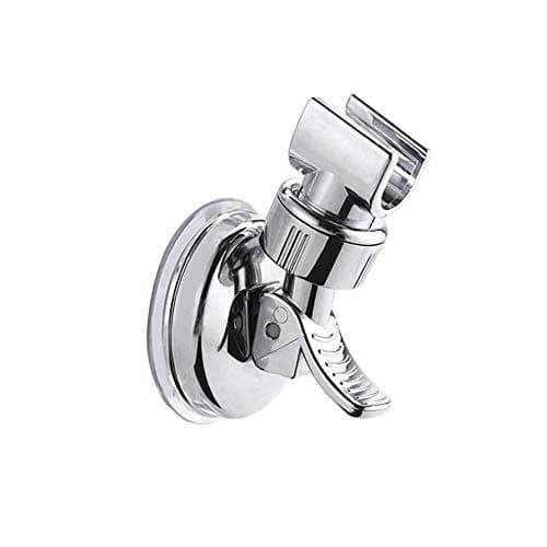 Image of Cretty-Meet Adjustable Shower Head Holder Removable Suction Cup Shower Head Bracket No Drill Shower Head Bracket with Chrome Polished for Bathroom