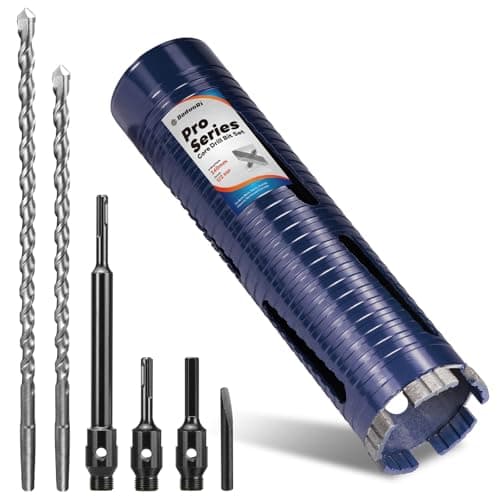 Image of DaduoRi Pro 67mm x 240mm Core Drill Bit Set, Includes 3 Adapters(240mm & Regular SDS Plus, Hex), 2 Extra Long Centre Bits (280mm/300mm) - For Deep Holes in Concrete, Brick, Block, Stone, 1/2" BSP