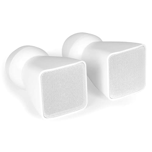 Image of Power Dynamics PD 2.5" wall mount speaker pair, white – ultra-compact on wall speakers for home audio, background music, public address & PA systems, 100V/8 ohm, unobtrusive passive wall speakers