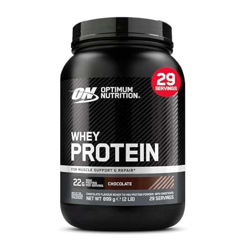 Image of Optimum Nutrition Whey Protein Powder Chocolate Flavour, 22g Protein Per Serving - Easy‑to‑Mix Whey Concentrate for Muscle Growth and Maintenance, 899 g (29 Servings)