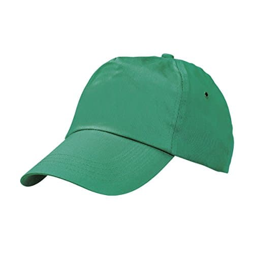 Image of eBuyGB Unisex Adult Classic Adjustable 100% Cotton Baseball Cap for Men, Women, Boys & Girls - 5 Panel Cap Lightweight, Durable, and Sun Protective, Green