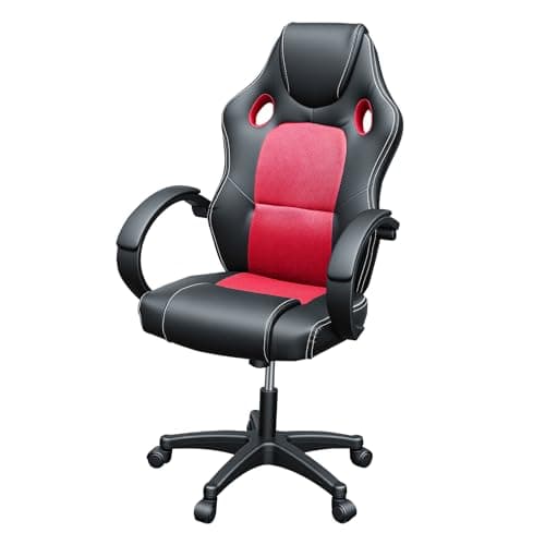 Image of Gaming Chair, Racing Style Office High Back Ergonomic Conference Work Chair Reclining Computer PC Swivel Desk Chair with Lumbar Support&Adjustable Task Gas lift PU Leather (Red)