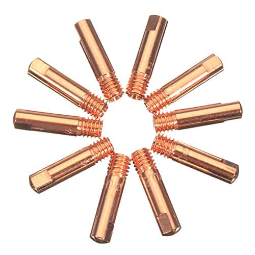 Image of WANGCL 20Pcs Copper Contact Tips, Welding Tips 0.8mm for MB15AK MIG Welding Torch Tips Consumables Welding Gun Accessory Gas Nozzle Tips