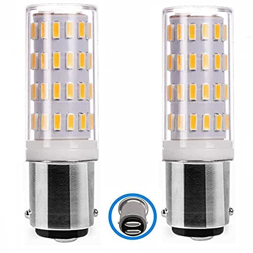 Image of PYRJIN Ba15D Led 12V 24V Bulb Double Contact 12V 24V Ac/Dc 5W, Double Contact Bayonet Base, Equivalent to 45W Halogen, Warm White 3000K for Interior, Boats Lighting. (2-Pack)