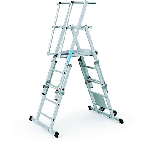 Image of ZARGES Telescopic Platform Ladder Aluminium 5 Rungs Without Boom
