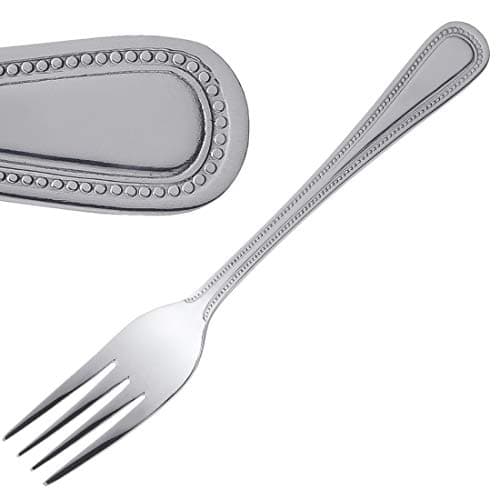 Image of Olympia Bead Table Fork 199mm 18/0 Stainless Steel Cutlery Kitchen 12pc
