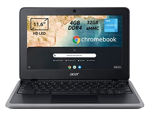 Image of Acer Chromebook 311 C733-C2UK Notebook, Laptop PC with Intel Celeron N4020, Ram 4GB DDR4, eMMC 32GB, 11.6" HD LED LCD Display, Intel UHD 600 Graphics Card, Chrome OS, Black (Renewed)