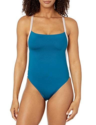 Image of Body Glove Women's Electra One Piece Swimsuit with Strappy Back Detail, Stamina Shiny Prussian, X-Large