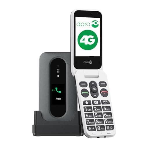 Image of Doro Leva L30 Unlocked mobile phone for seniors – External display for call identification – Powerful HD sound – Camera – Assistance button with GPS – Flip phone without internet (Graphite)
