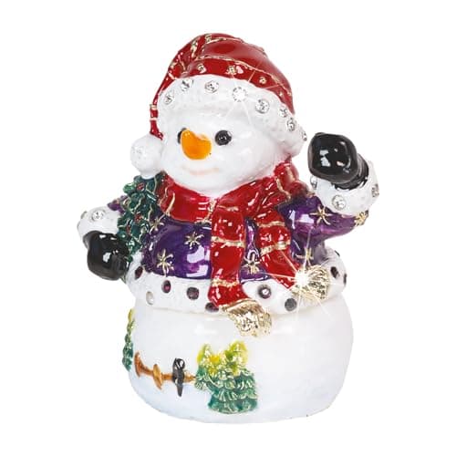 Image of Craycombe Trinkets 6076 Snowman and Scarf Trinket Box