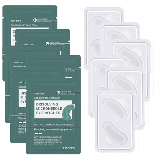 Image of 12PCS Dissolving Microneedle Eye Patches For Puffy Eyes,Hydrating Gel Eyes Mask with Hyaluronic Acid,Dark Circle & Puffy Eye,Deep Nourishing & Anti Aging,Portable Design
