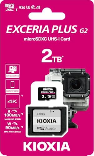 Image of KIOXIA EXCERIA Plus G2 2TB microSD Memory Card - Video Speed Class 30 (Black)