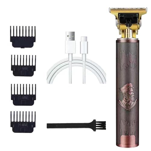 Image of Hair Clippers Men Professional Beard Trimmer for Men Cordless Electric Hair Clippers T-Cutter Heads Trimmers Rechargeable Hair Trimmer with 4 Limit Combs Beard Grooming Kit for Barbers Haircut