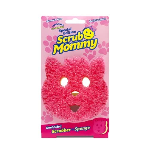 Image of Scrub Daddy Scrub Mommy Special Edition Pets Cat - Scratch-Free Multipurpose Dish Sponge - BPA Free & Made with Polymer Foam - Stain & Odor Resistant Kitchen Sponge (1ct)